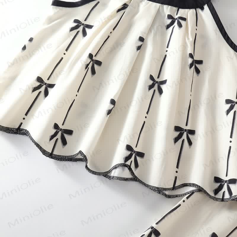 Toddler Kid Girl Bow Stripe 2-piece Set - image 7