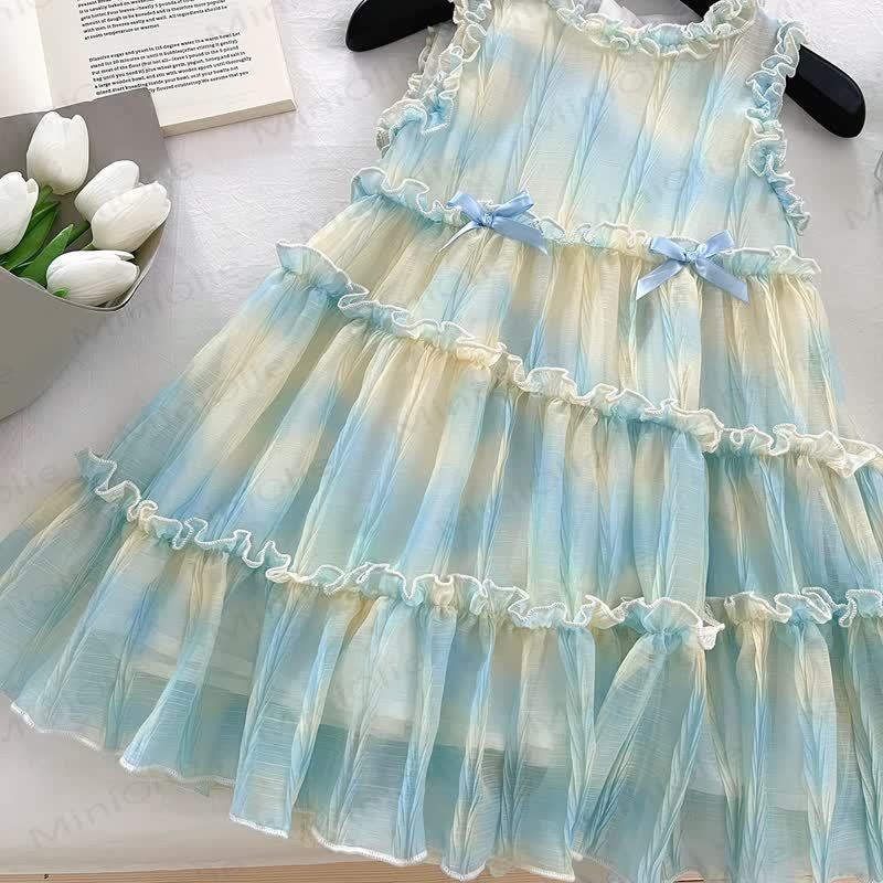 Toddler Kid Girl Bow Sleeveless Dress - image 4