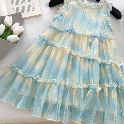 Toddler Kid Girl Bow Sleeveless Dress - image 4