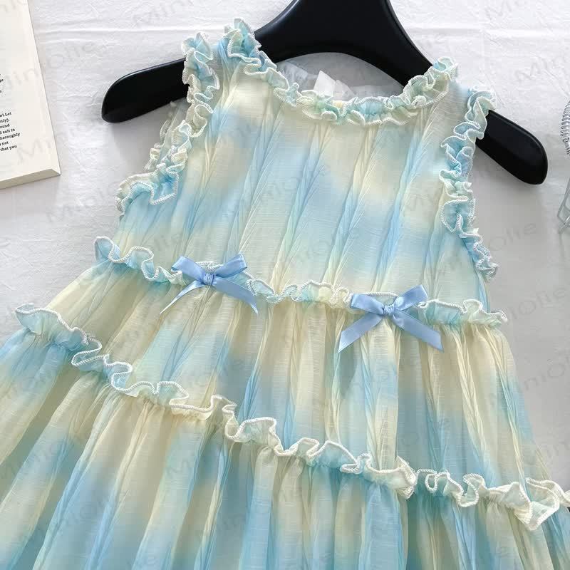 Toddler Kid Girl Bow Sleeveless Dress - image 3