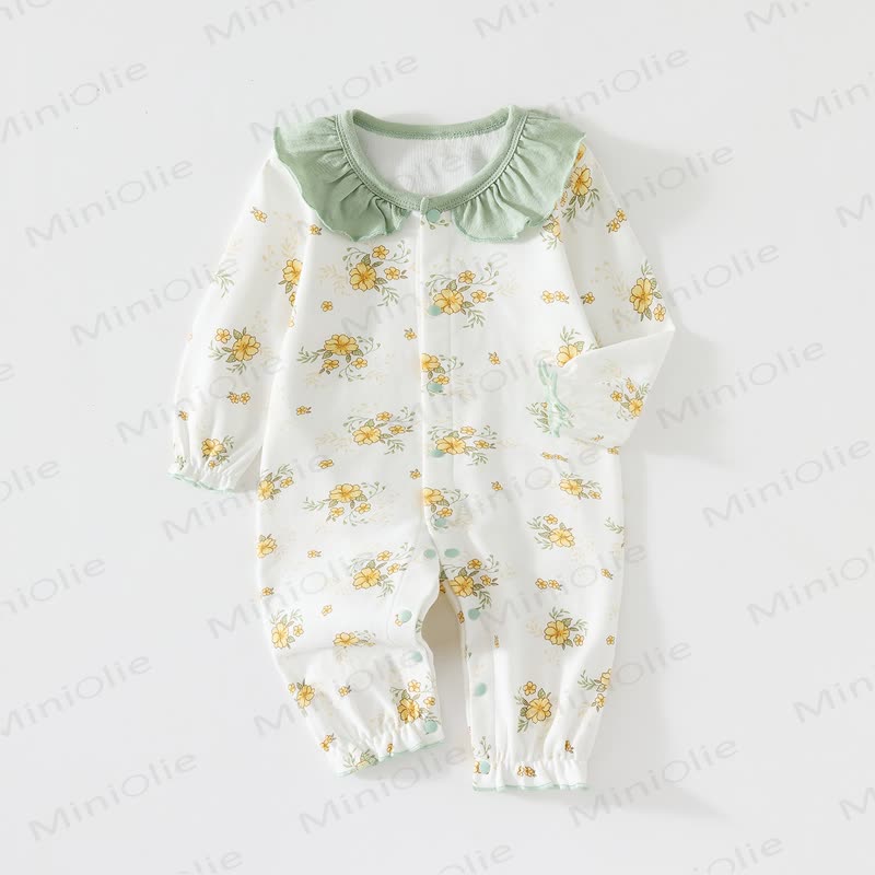Baby Floral Purple/Yellow Romper - Yellow - 18-24M - image 2