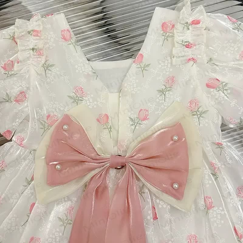 Toddler Kid Girl Flower Bows Dress - image 2