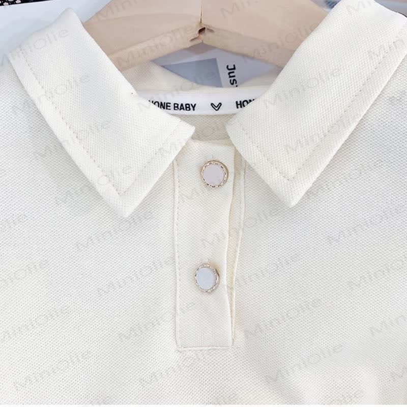 Toddler Kid Girl Flower Polo Collar Dress - image 5