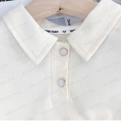 Toddler Kid Girl Flower Polo Collar Dress - image 5