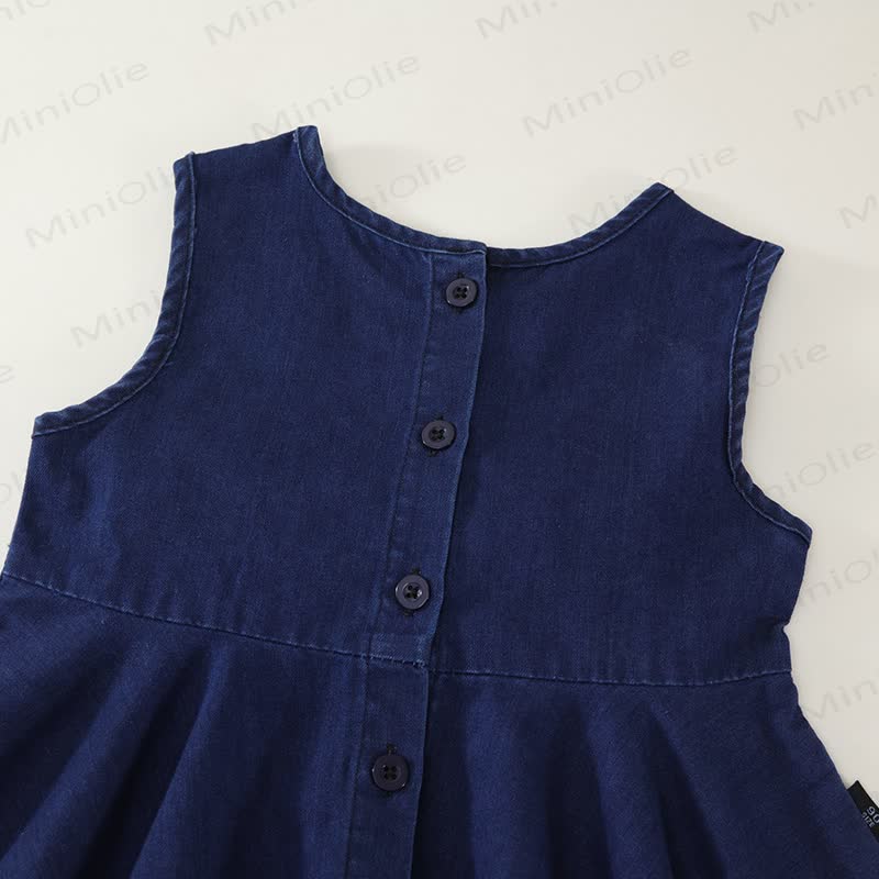 Toddler Kid Girl Denim Sleeveless 2-piece Set - image 5