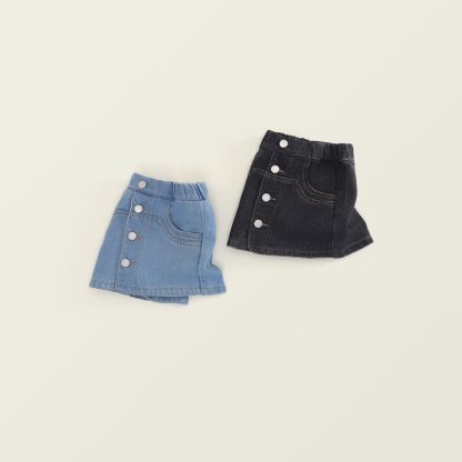 Toddler Kid Girl Denim Solid Color Shorts - image 3