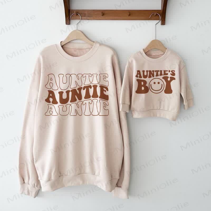 AUNTIE/AUNTIE'S BOY Baby Casual Beige Family Sweatshirt - Beige - Adult Sweatshirt: XL - image 1