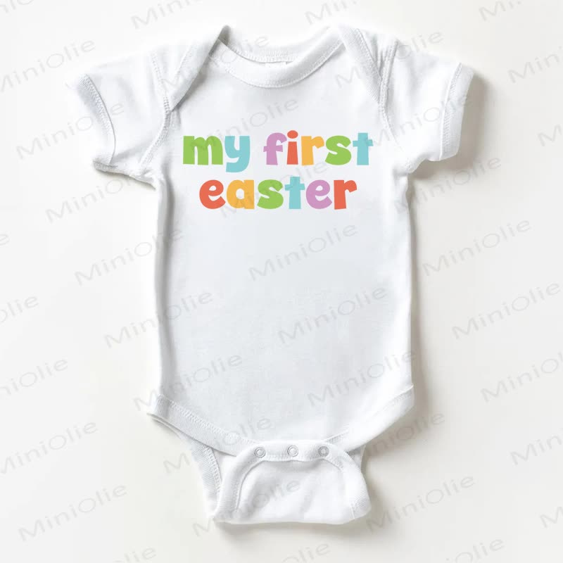 MY FIRST EASTER Baby White Bodysuit - White - 18-24M - image 1