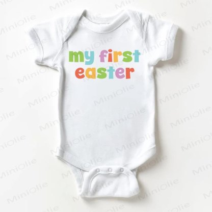 MY FIRST EASTER Baby White Bodysuit - White - 18-24M - image 1