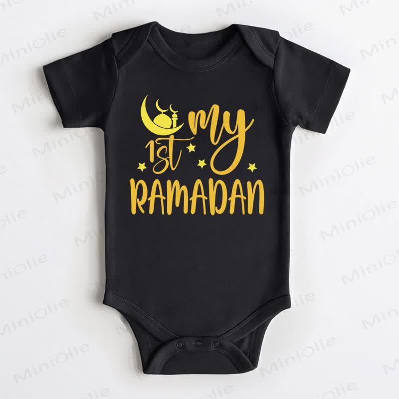 MY 1ST RAMADAN Baby Black Bodysuit - Black - 18-24M - image 1