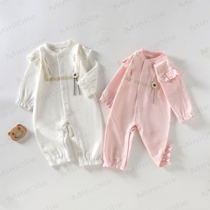 Baby Newborn Flower Pajamas Romper - image 1