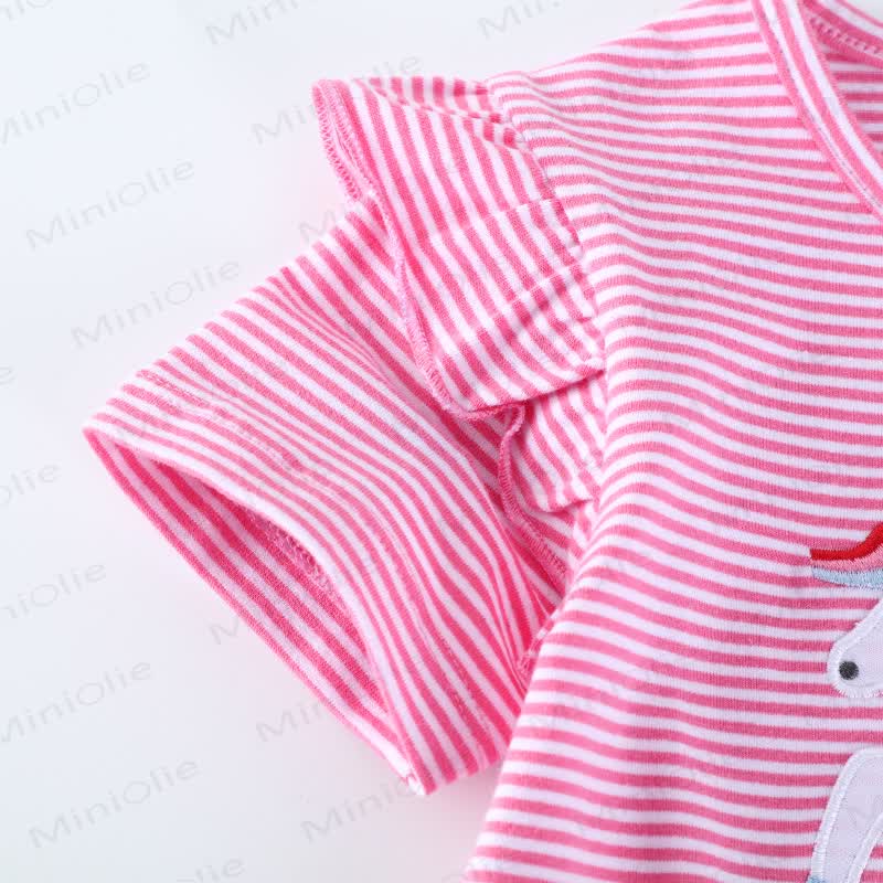 Toddler Pony Flower Striped Tee - image 2