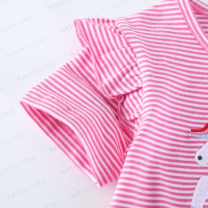 Toddler Pony Flower Striped Tee - image 2