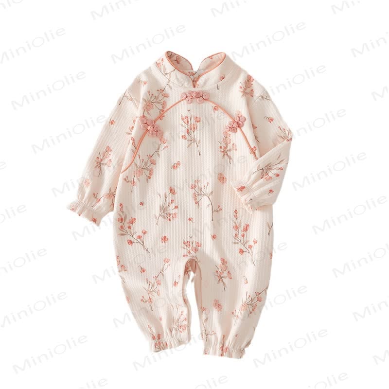 Baby Peach Blossoms Pink Romper - image 2
