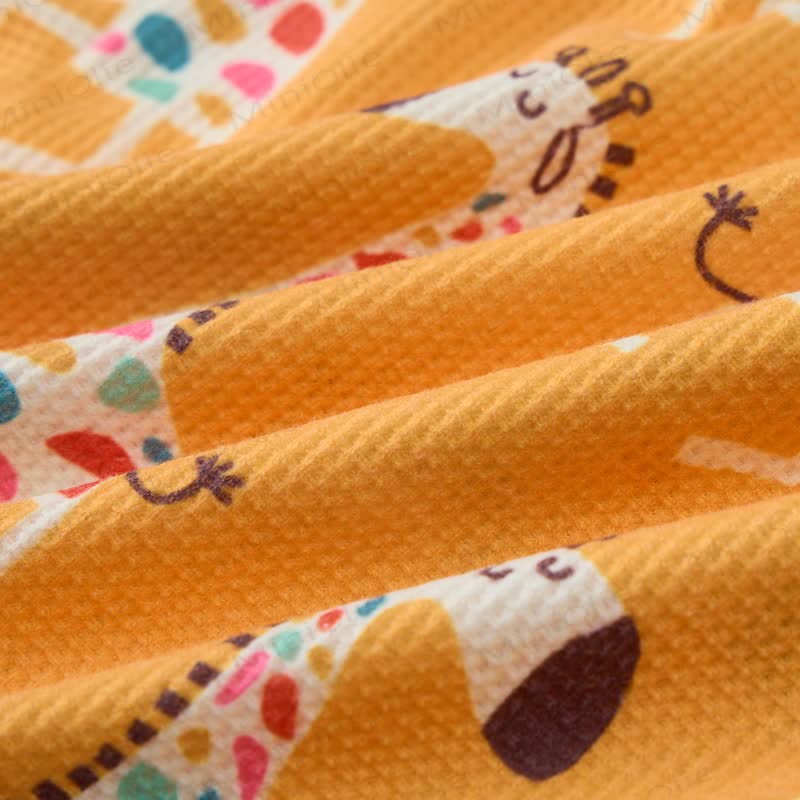 Baby Toddler Giraffe Waffle Sweatshirt 2-piece Set - image 6