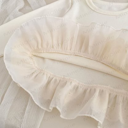 Baby Toddler Girl Solid Color White Lace Top/Blue Denim Pants - image 10