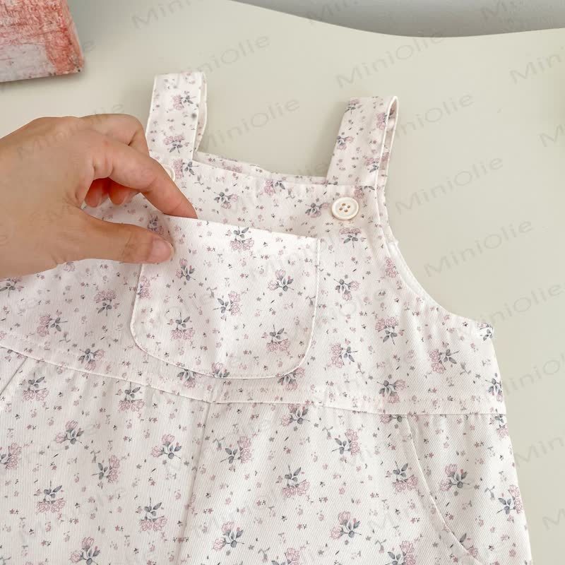Baby Girl Flower Bunny Pink Overalls/Pink Top - image 7