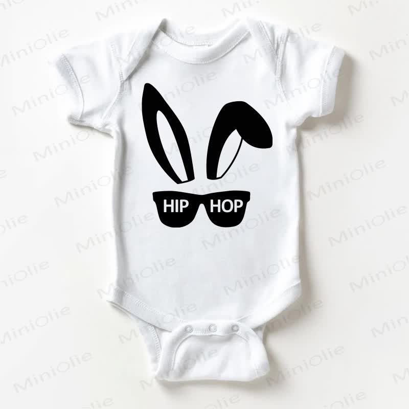 HIP HOP Baby Bunny White Bodysuit - White - 18-24M - image 1