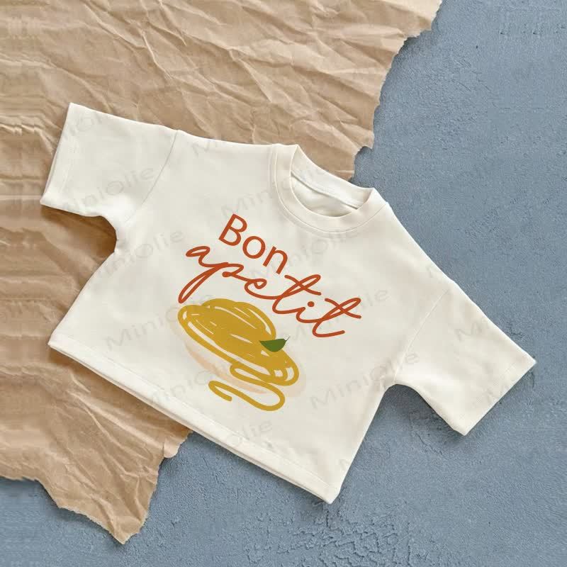 BON APPÉTIT Baby Summer Casual T-Shirt - White - 2-3T - image 1