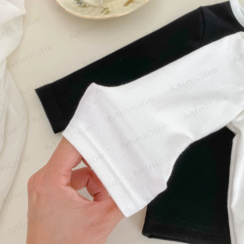 Baby Toddler Girl Solid Color Bow Top/Black Dot Pants - image 12