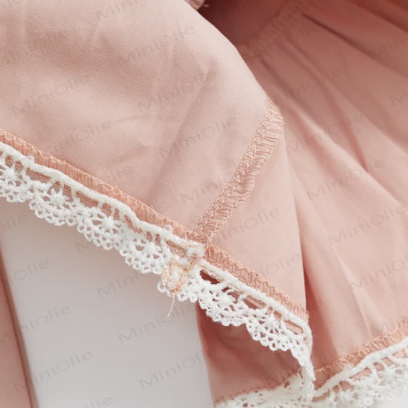 Toddler Kid Girl Pink Lace Flower 2-piece Set - image 9