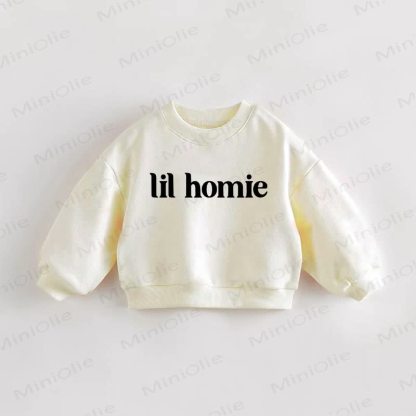 LIL HOMIE Baby Toddler Sweatshirt - Cream - 3-5T - image 1