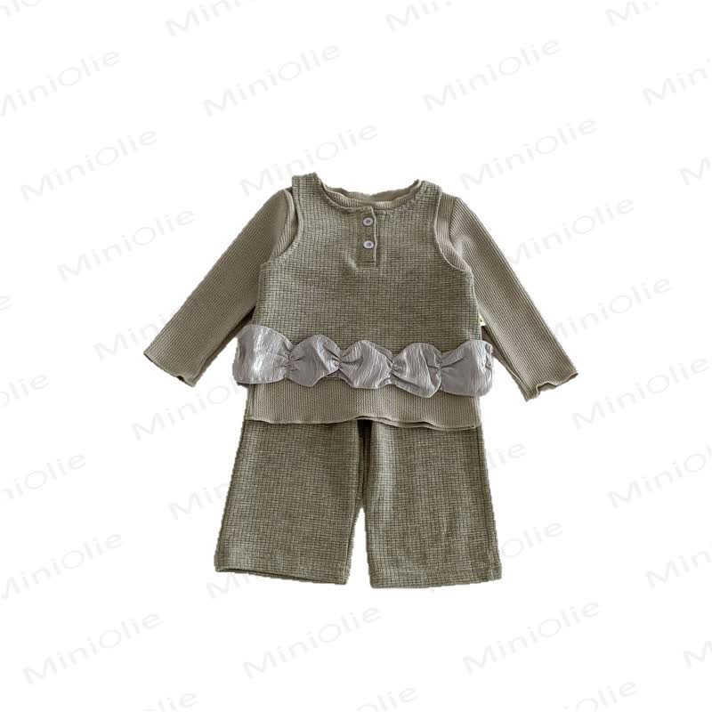 Baby Toddler Girl Solid Color Lace Tank Top & Pants/Top - image 4