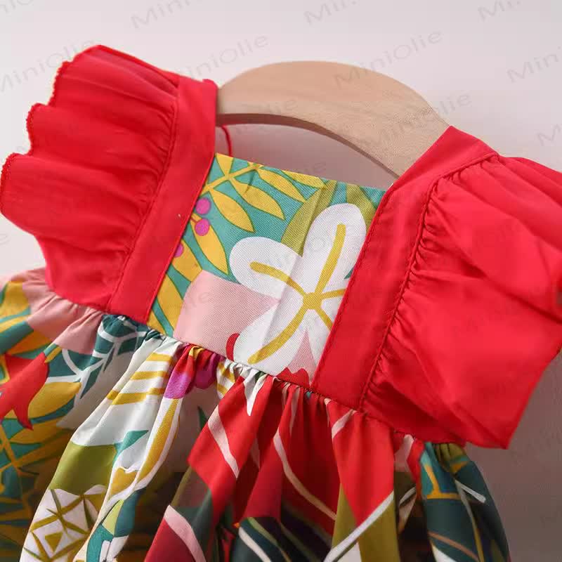 Baby Toddler Splicing Flower Bow Dress  - image 4