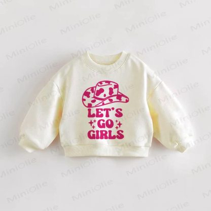 LET'S GO GIRLS Baby Toddler Sweatshirt - Cream - 3-5T - image 1