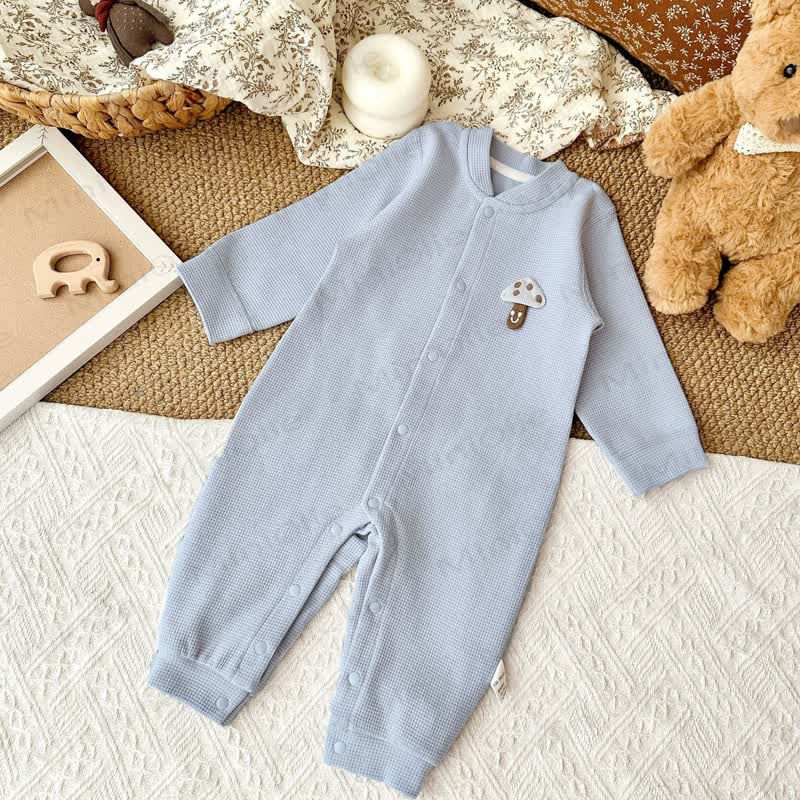  Baby Waffle Mushroom Romper - Blue - 2-3T - image 2