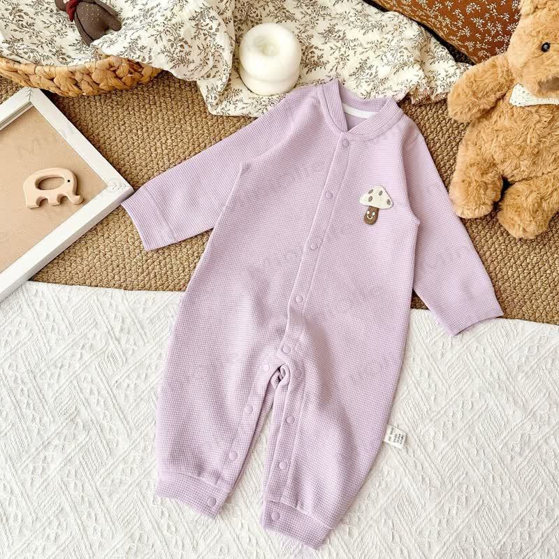  Baby Waffle Mushroom Romper - Purple - 2-3T - image 3