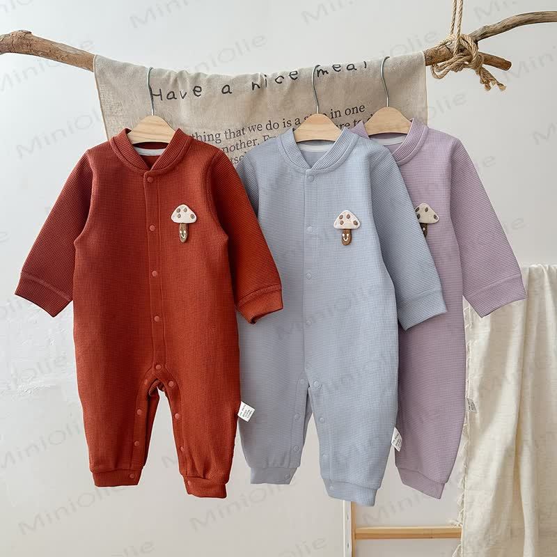  Baby Waffle Mushroom Romper - image 8