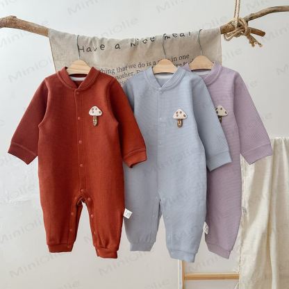  Baby Waffle Mushroom Romper - image 8
