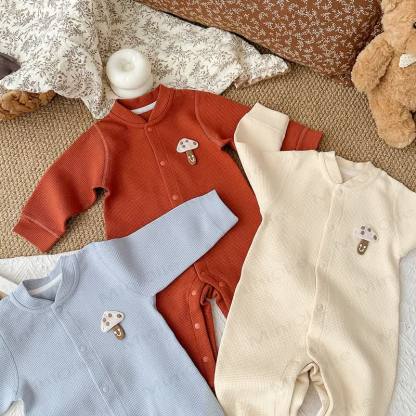  Baby Waffle Mushroom Romper - image 7