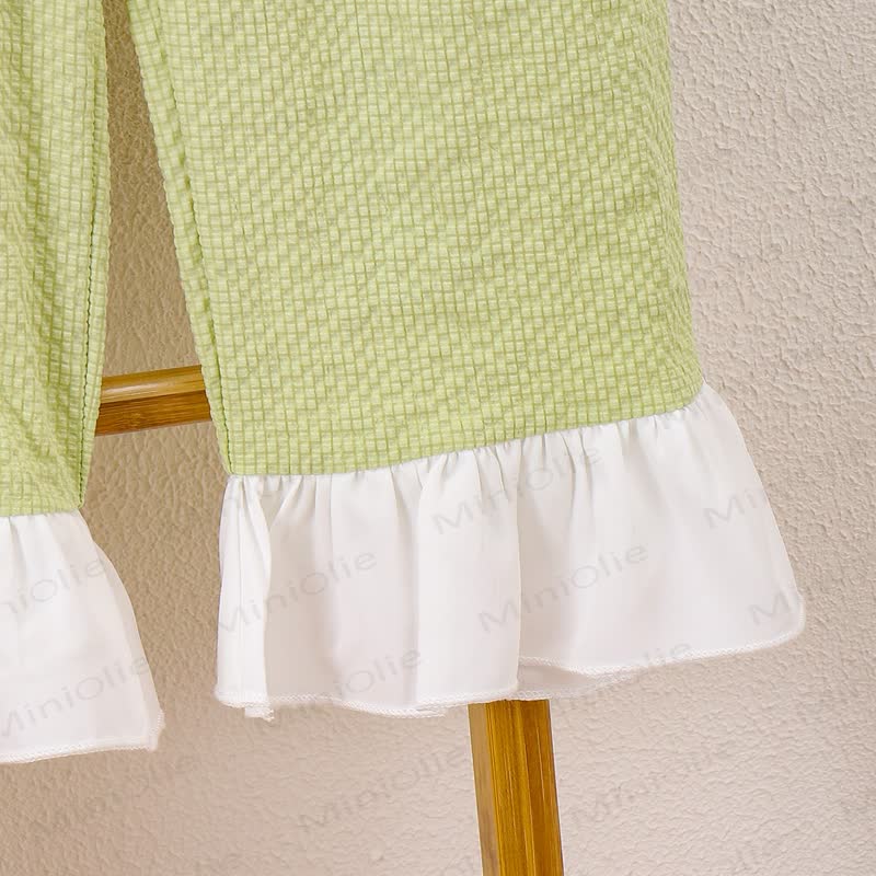 Toddler Kid Girl Sweet Bow Waffle 2-piece Set - image 9