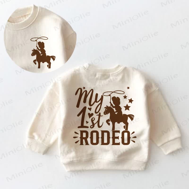 My 1ST RODEO Baby Toddler Beige Sweatshirt - Cream - 3-5T - image 1