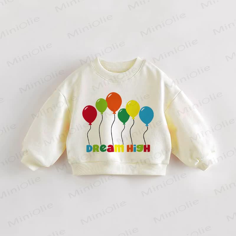 DREAM HIGH Baby Toddler Balloon Beige Sweatshirt - Cream - 3-5T - image 1
