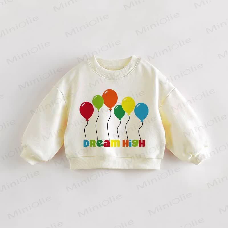 DREAM HIGH Baby Toddler Balloon Beige Sweatshirt - Cream - 3-5T - image 1