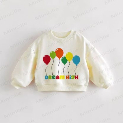 DREAM HIGH Baby Toddler Balloon Beige Sweatshirt - Cream - 3-5T - image 1