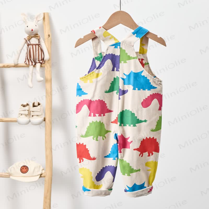 Baby Toddler Colorful Dinosaurs Overalls - image 3