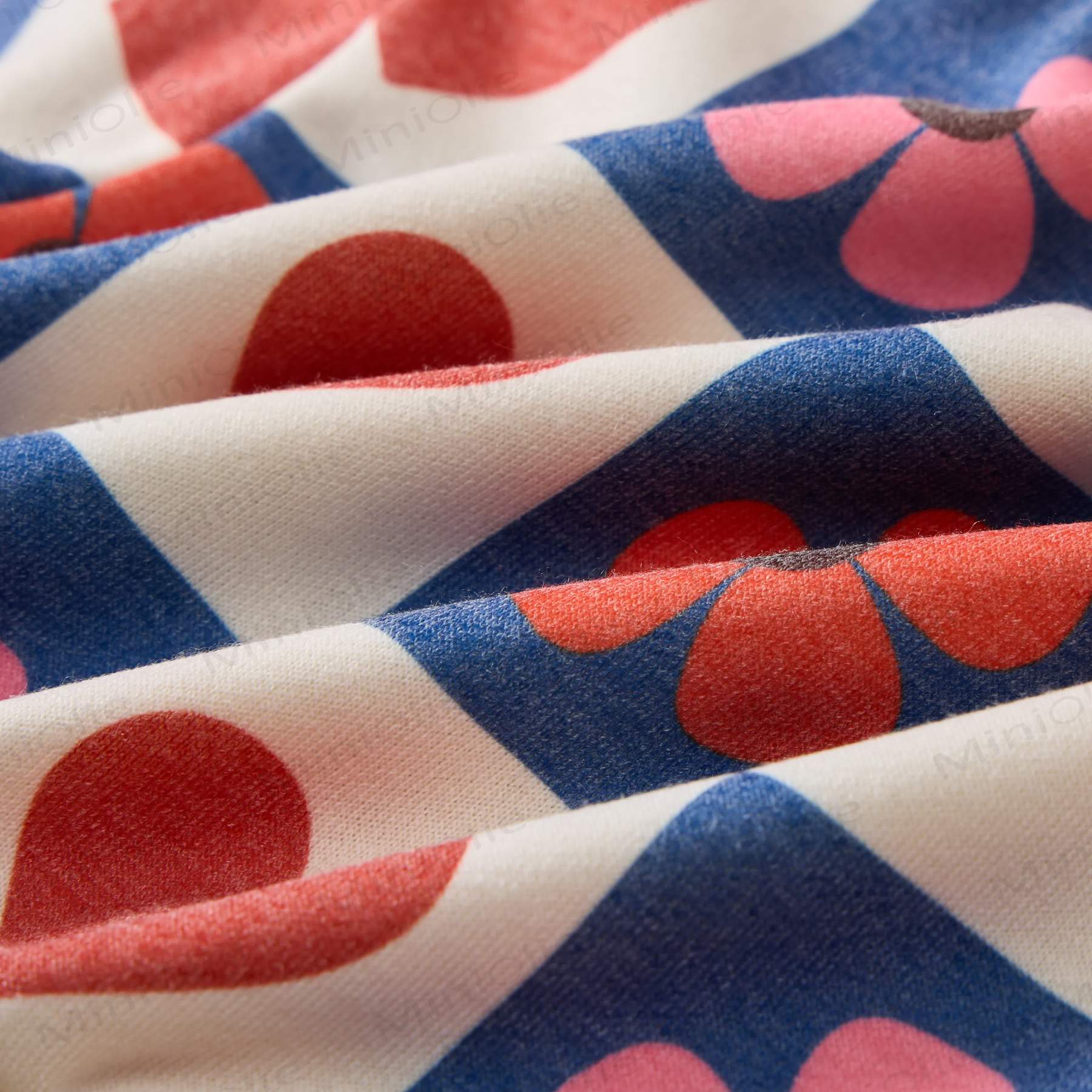 Baby Checkered Hearts & Flowers Sweatshirt 2-piece Beige Set - image 5