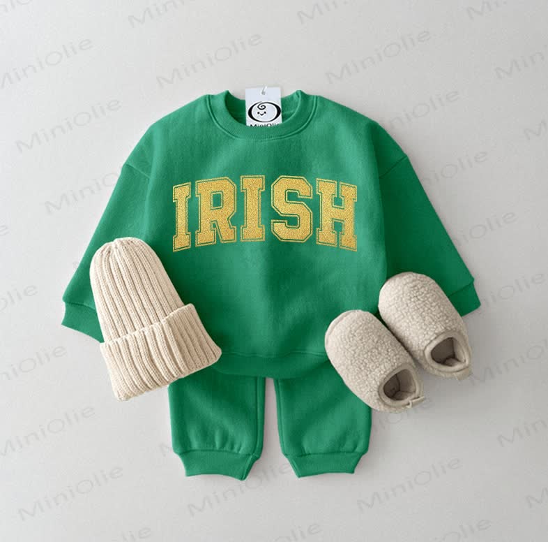 IRISH Baby Sweatshirt 2-piece Green Set - Green - 2-3T - image 1