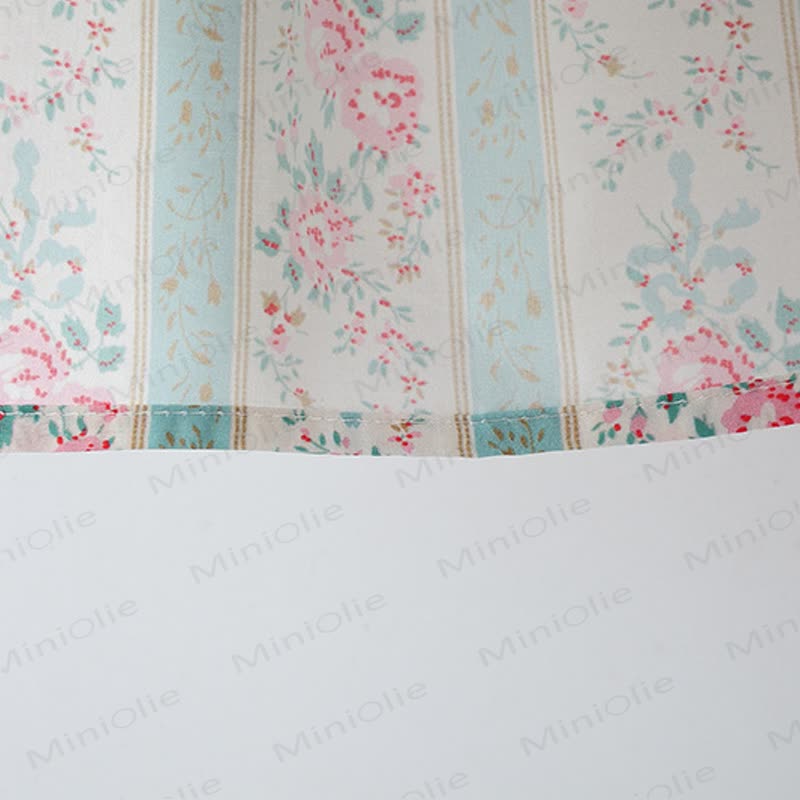 Baby Toddler Girl Pink Flower Stripe Lapel Dress  - image 9