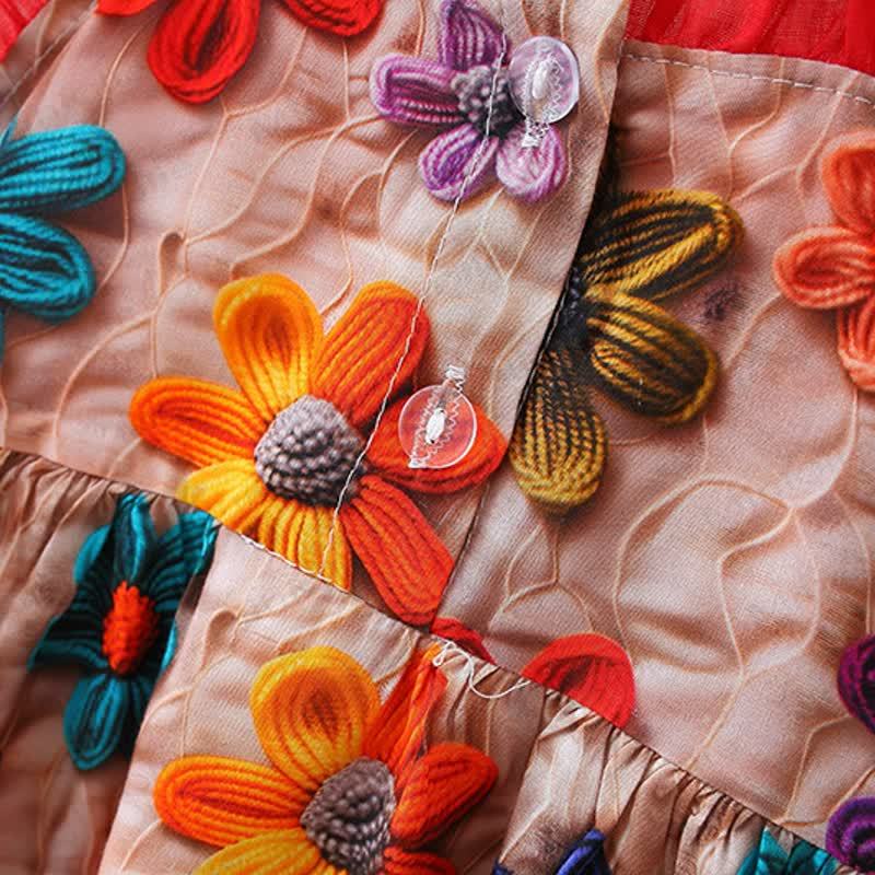 Baby Toddler Girl Red Flower Dress  - image 5