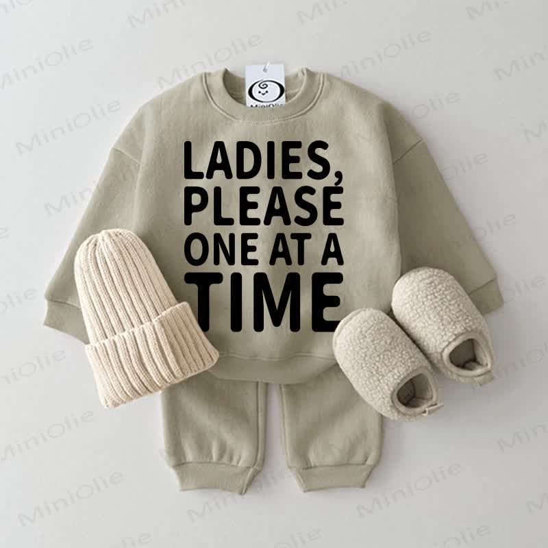 LADIES, PLEASE ONE AT A TIME Baby Grey Green 2-piece Set - Grey Green - 2-3T - image 1