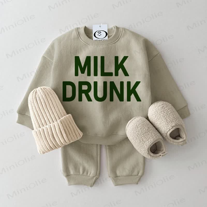 MILK DRUNK Baby Grey Green 2-piece Set - Grey Green - 2-3T - image 1