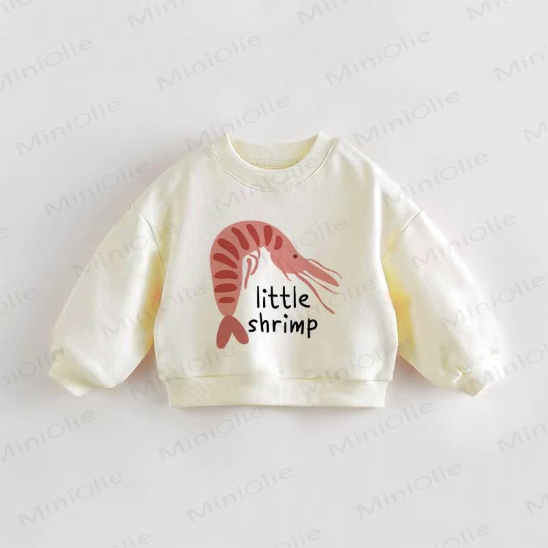 LITTLE SHRIMP Baby Toddler Beige Sweatshirt - Cream - 3-5T - image 1