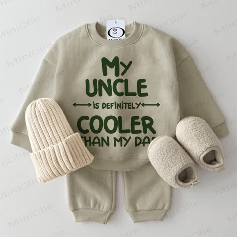 MY UNCLE IS DEFINITELY COOLER THAN MY DAD Baby Grey Green 2-piece Set - Grey Green - 2-3T - image 1
