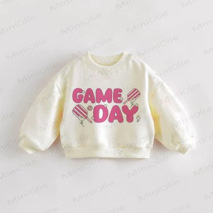 GAME DAY Baby Toddler Pickleball Beige Sweatshirt - Cream - 3-5T - image 1