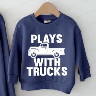 STILL PLAYS WITH TRUCKS/PLAYS WITH TRUCKS Baby Family Casual Sweatshirt - image 3